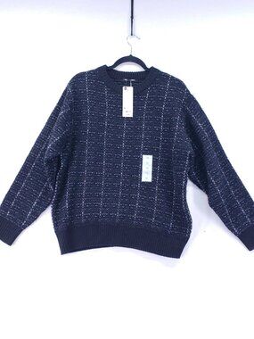 GU Pullover Low Gauge Sweater Size M Japanese Grandpa Knit Crew Neck